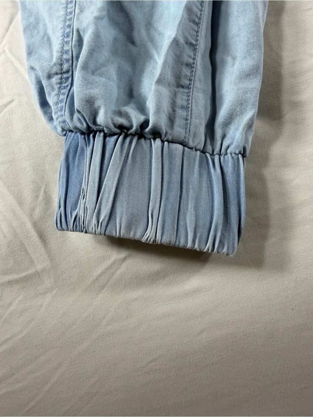 Inc International Concepts Sz L Mid Rise Elastic Waist Cargo Pants Jogger Blue View 4